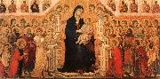 Duccio di Buoninsegna Madonna and Child Enthroned with Angels and Saints oil